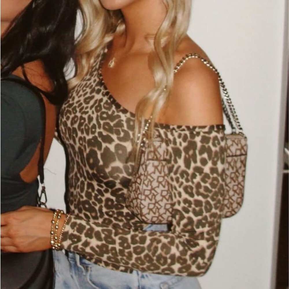 Cotton On Leopard Print Off-Shoulder Top